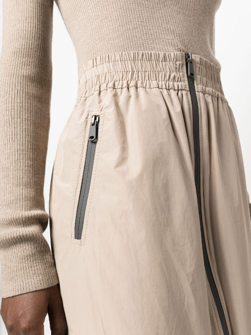 two-way zip-up maxi skirt